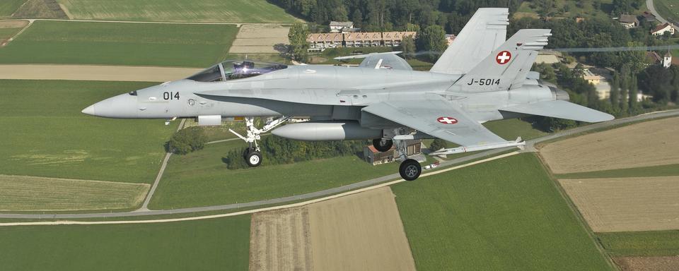 Un F-A-18C Hornet des forces aériennes suisses en 2009. [Keystone - Schweizer Luftwaffe]