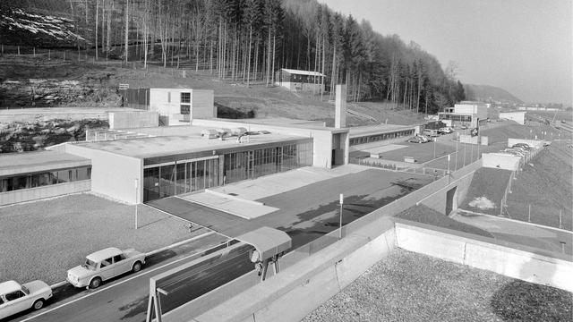 La centrale expérimentale de Lucens (VD) en 1969. [Keystone - GASSMANN/PHOTOPRESS-ARCHIV]
