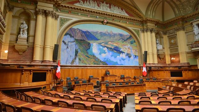 La salle du Conseil national à Berne.
Thierry Basset
RTS [Thierry Basset]