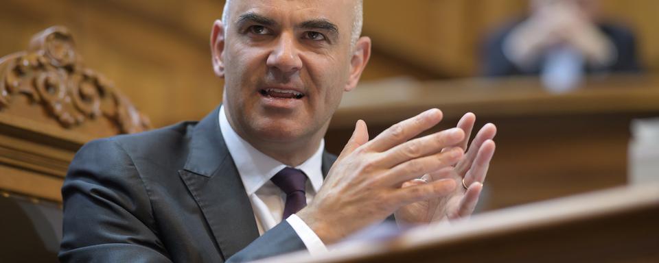 Alain Berset, conseiller fédéral, chef du Département fédéral de l’intérieur. [KEYSTONE - ANTHONY ANEX]