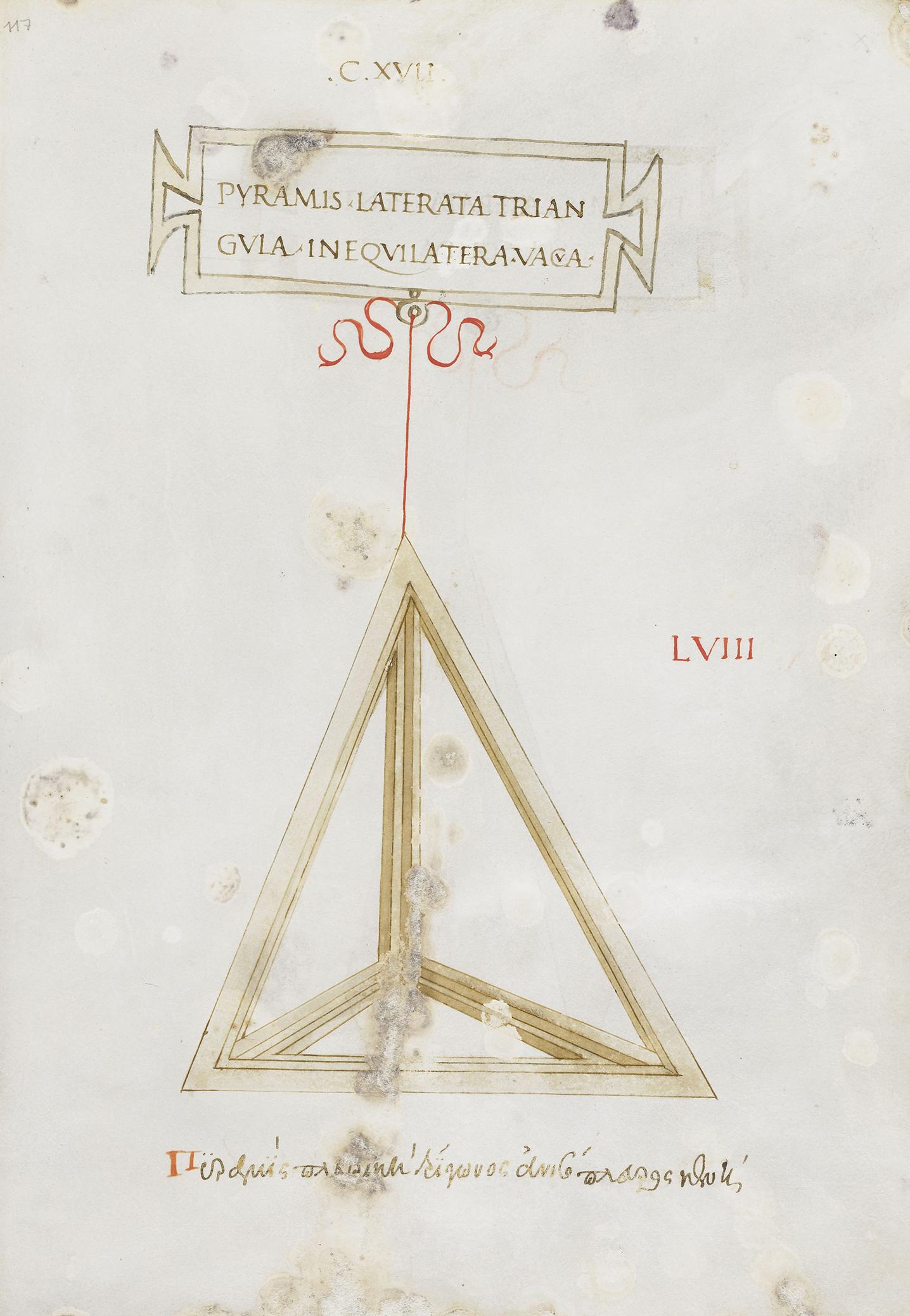 Une des pages de "De Divina Proportione" de Luca Pacioli. [Université de Genève]