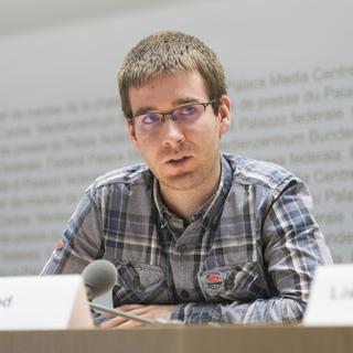 Kevin Morisod, co-président des Jeunes Verts suisses. [Keystone - Adrien Perritaz]
