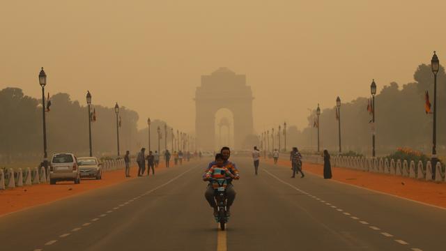 New Delhi suffoque sous un nuage de pollution. [AFP - Nasir Kachroo]