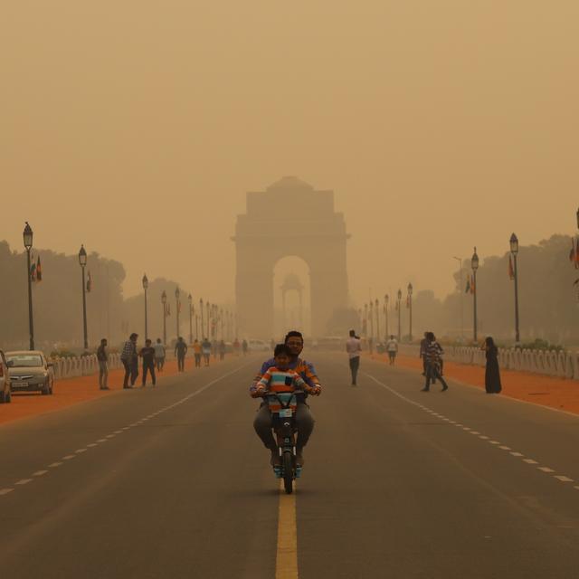 New Delhi suffoque sous un nuage de pollution. [AFP - Nasir Kachroo]