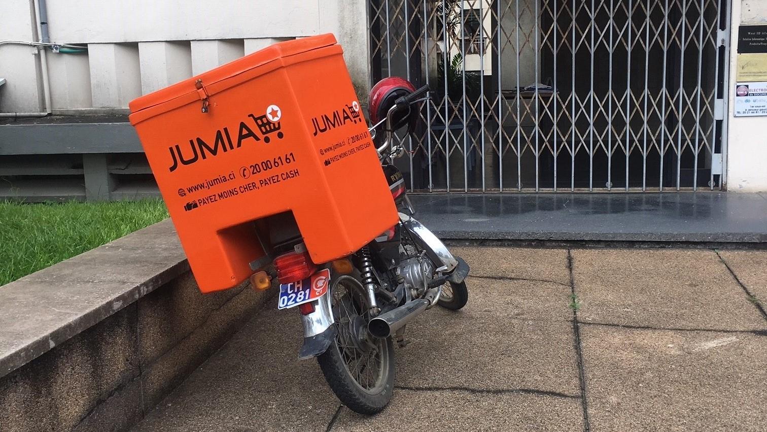 Un scooter de livraison de Jumia, surnommé l'Amazon africain. [RTS]