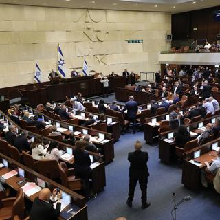 Vue de la Knesset, lors du vote sur la dissolution du Parlement israélien, ce 30 mai 2019.