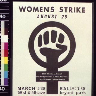 Affiche de la grève générale des femmes aux Etats-Unis, 26 août 1970. [Library of Congress]