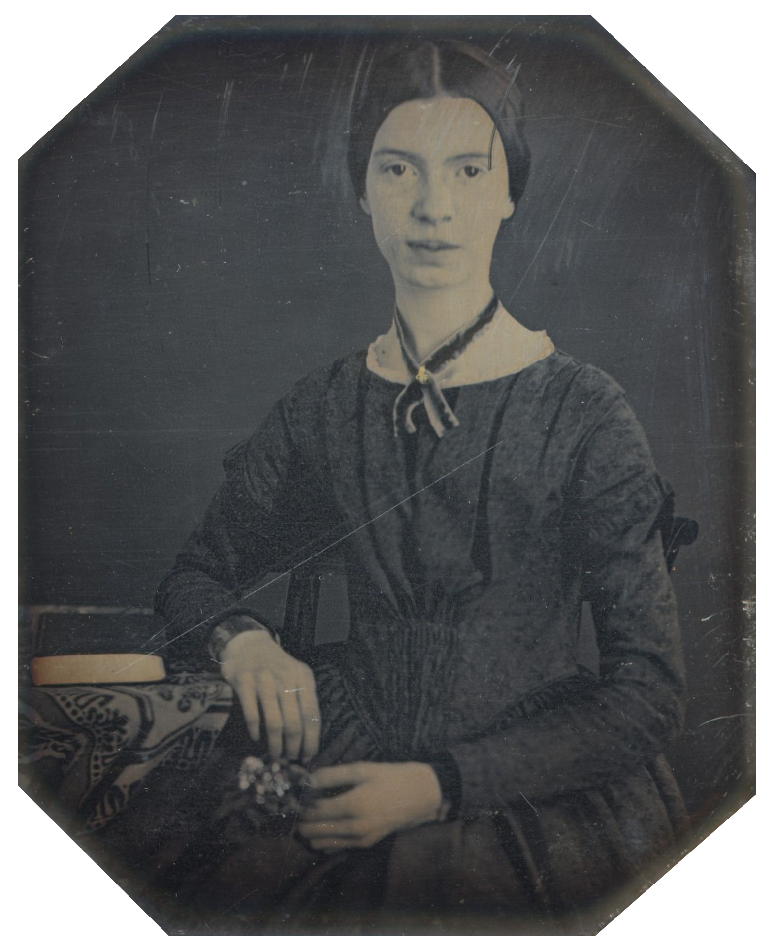 Daguerréotype d'Emily Dickinson, autour de 1847. [DP]