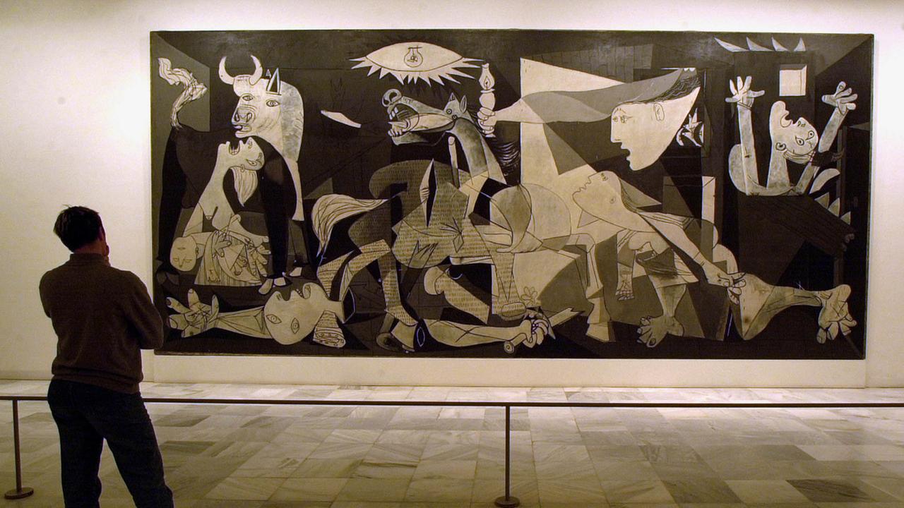 Le tableau de Pablo Picasso exposé à Madrid. [AP/Keystone - Denis Doyle]