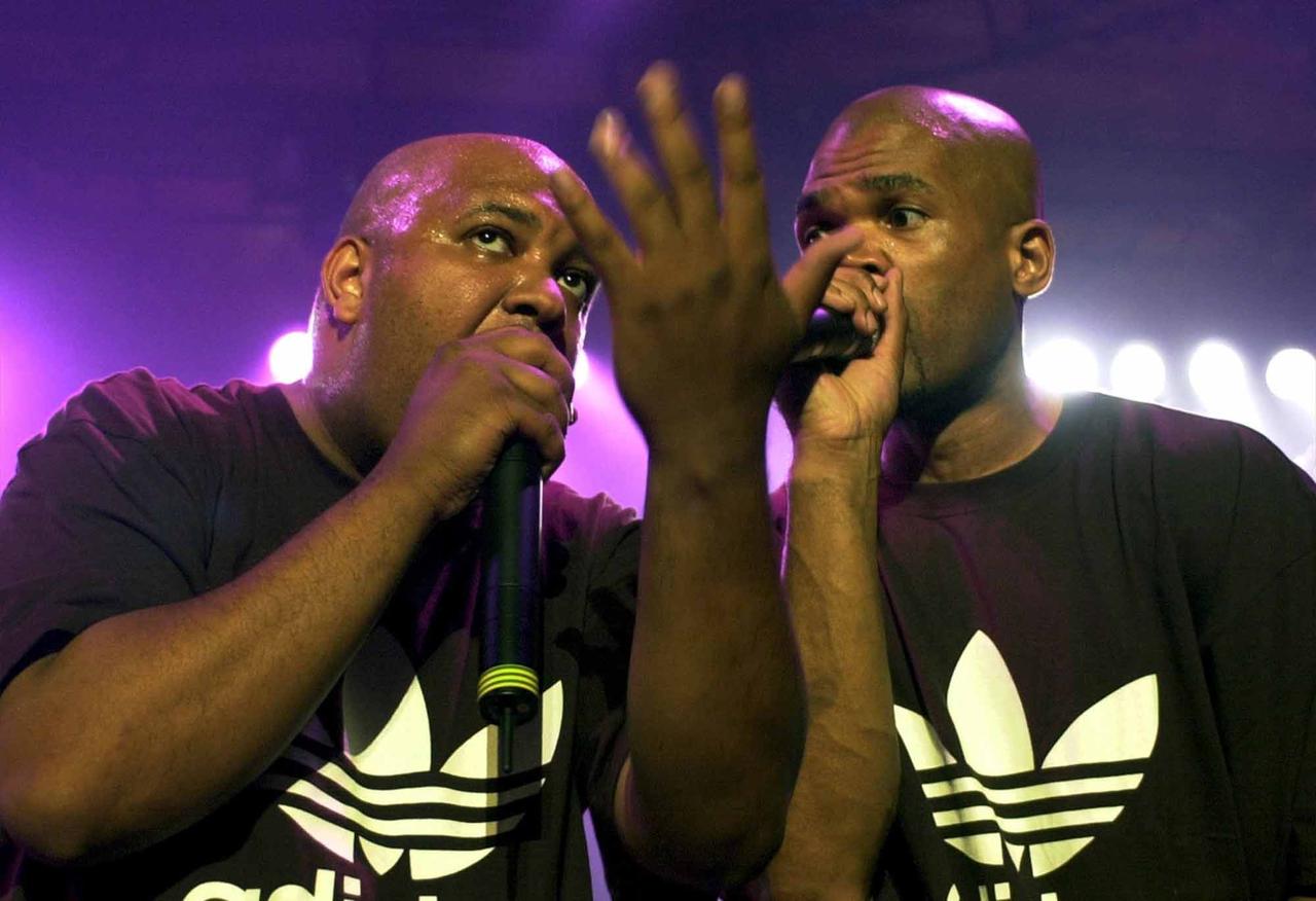 Run DMC en 2001 au Montreux Jazz Festival. [Keystone - Andree-Noelle Pot]