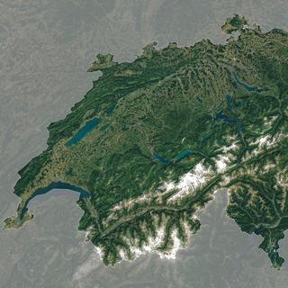 Mosaïque sans nuages de la Suisse en 2018 vue par le satellite Sentinel-2.
Gregory Giuliani 
Unige [Unige - Gregory Giuliani]
