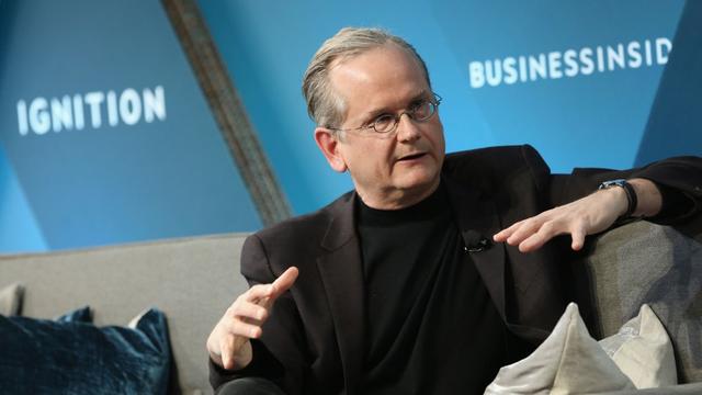 Lawrence Lessig, professeur de droit à Harvard, le 30 novembre 2017. [Getty Images/AFP - Monica Schipper]