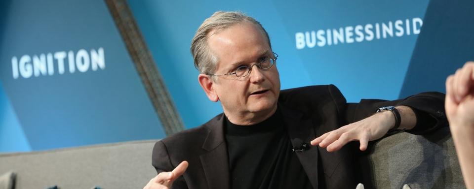 Lawrence Lessig, professeur de droit à Harvard, le 30 novembre 2017. [Getty Images/AFP - Monica Schipper]