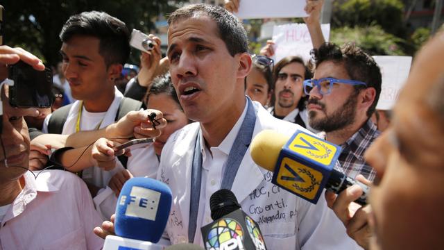 Le président autoproclamé du Venezuela Juan Guaido a présenté son programme. [AP/Keystone - Ariana Cubillos]