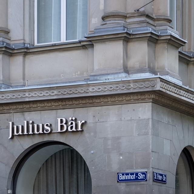 La banque privée Julius Bär va supprimer d'ici fin 2019 de 130 à 140 emplois. [Keystone - Christian Beutler]
