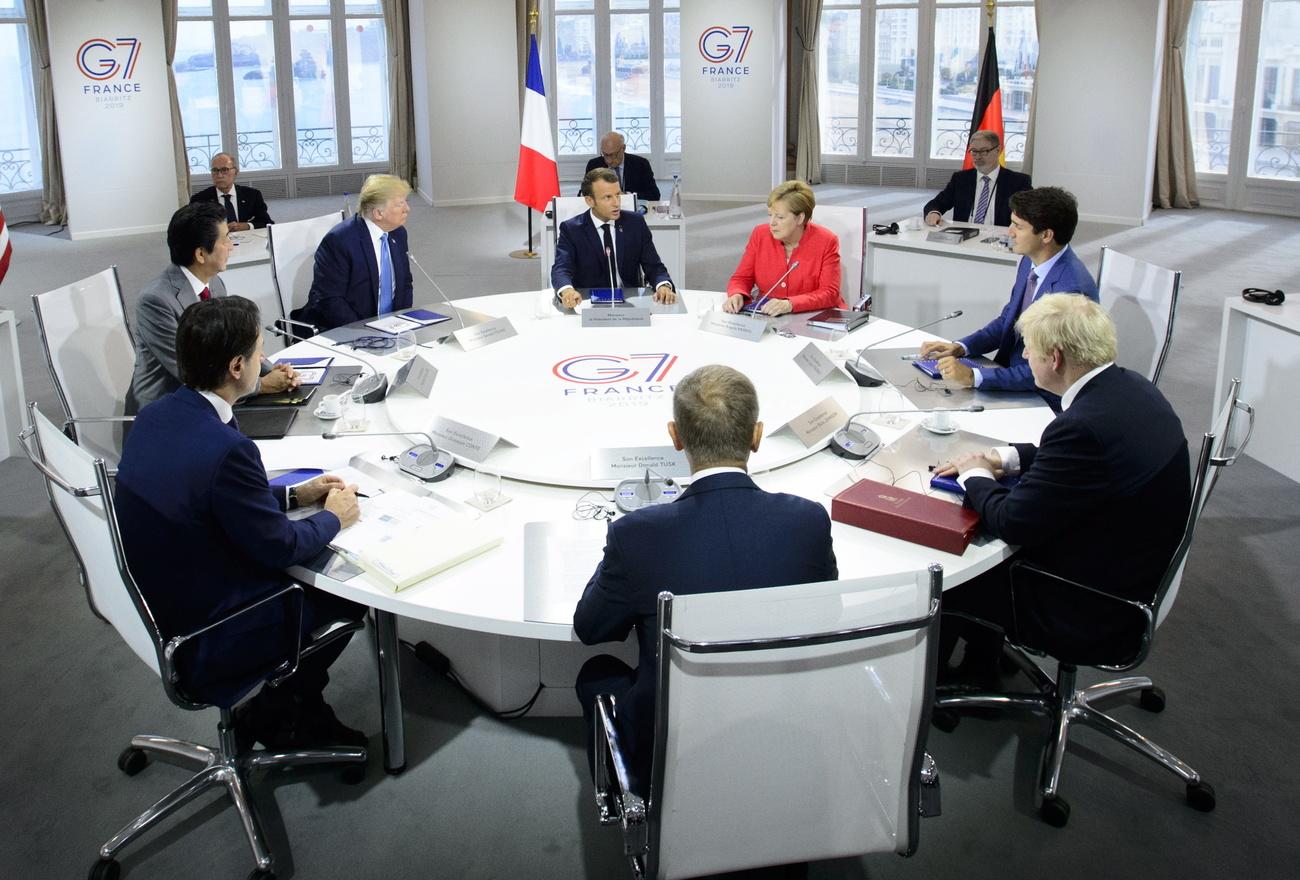 Les dirigeants du G7 n'ont pas interprété de la même manière leurs discussions du jour [KEYSTONE/AP - Sean Kilpatrick]