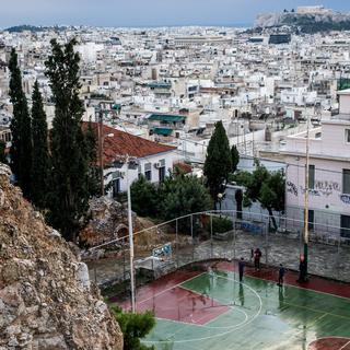 Le quartier rebelle d'Exarchia à Athènes. [EPA/Keystone - Zoltan Balogh]