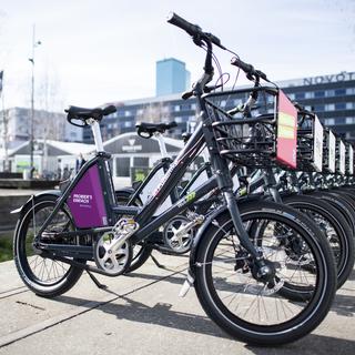 Les vélos en libre service PubliBike bénéficieront d'une exemption de taxe à Zurich. [Keystone - Ennio Leanza]