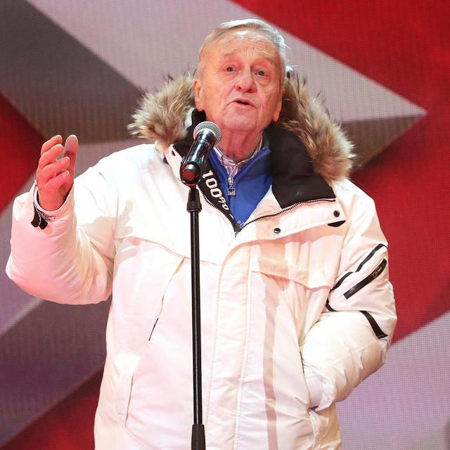 Gian Franco Kasper, président de la Fédération Internationale de Ski aux championats du monde en Suède. [Keystone/APA - Johann Groder]