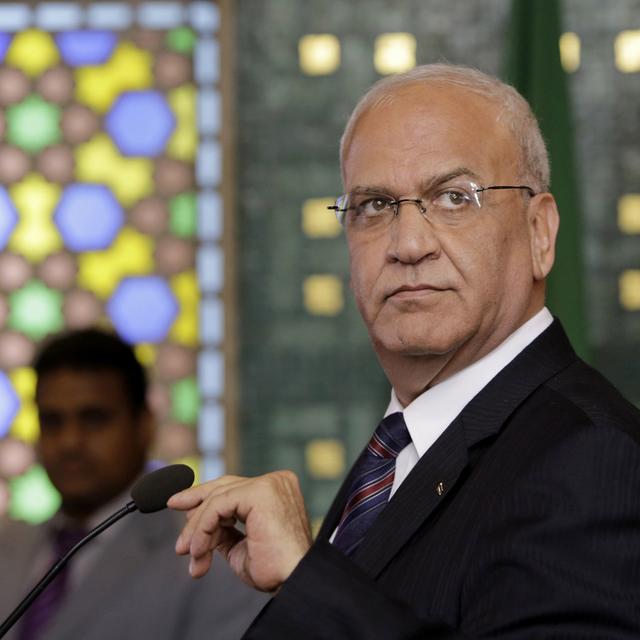 Saeb Erekat, secrétaire général de l’Organisation de Libération de la Palestine. [Keystone - AP Photo/Amr Nabil]