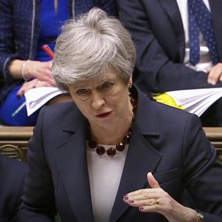 La Première ministre britannique Theresa May devant le parlement. [Keystone/AP - House of Commons]
