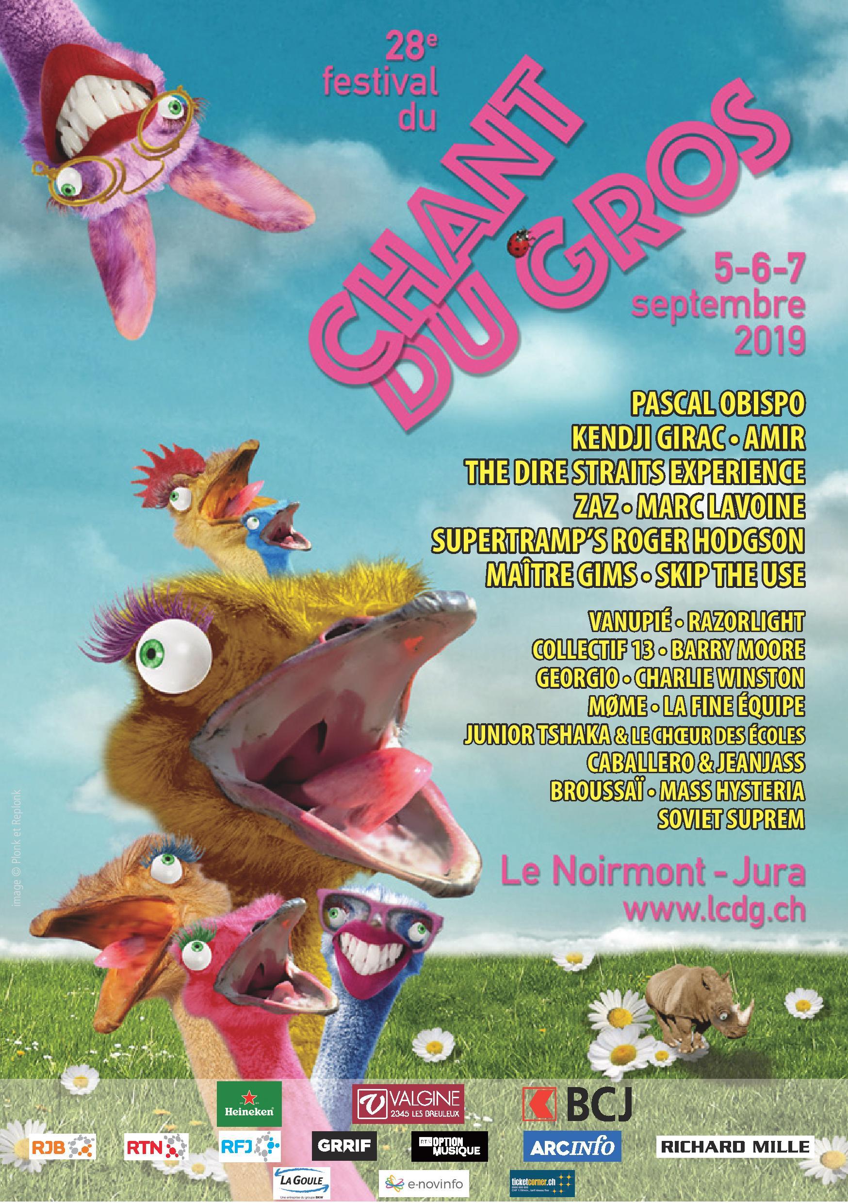 L affiche 2019 du festival du Chant du Gros. [chantdugros.ch]