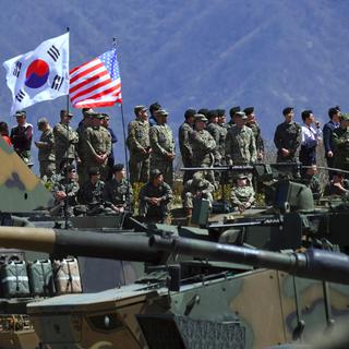 La Corée du Sud et les Etats-Unis ont décidé l’arrêt de leurs exercices militaires massifs, organisés chaque printemps, comme ici en 2017. [AFP - Jung Yeon-Je]