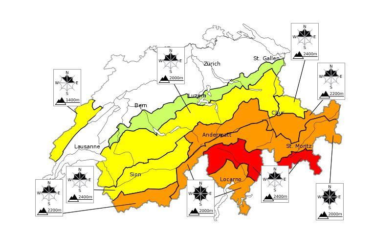 Le danger d'avalanche relevé le 4 décembre 2020. [WSL Institut pour l’étude de la neige et des avalanches SLF]