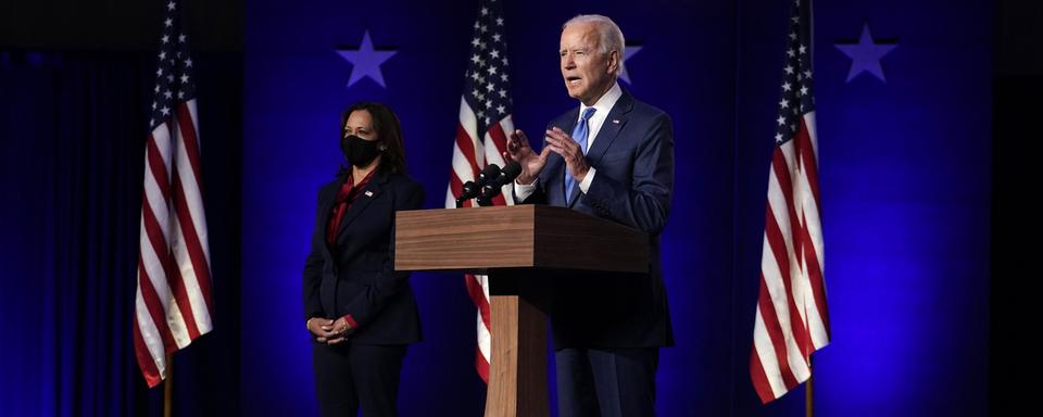 Joe Biden et Kamala Harris. [Keystone - Carolyn Kaster/AP]