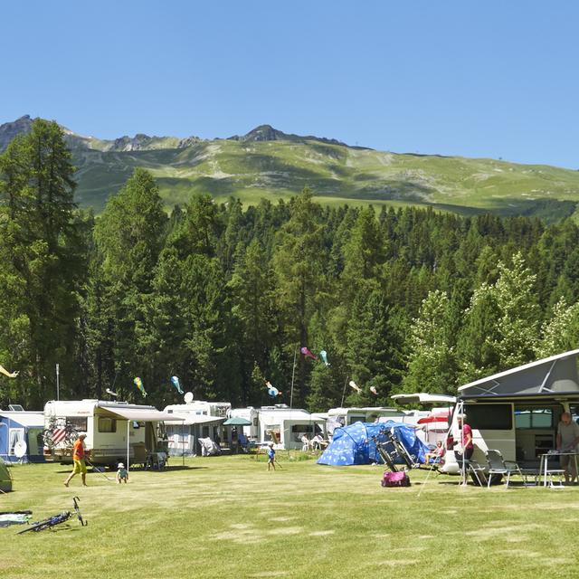 Un camping TCS à St-Moritz. [Keystone - PPR/TCS Camping]