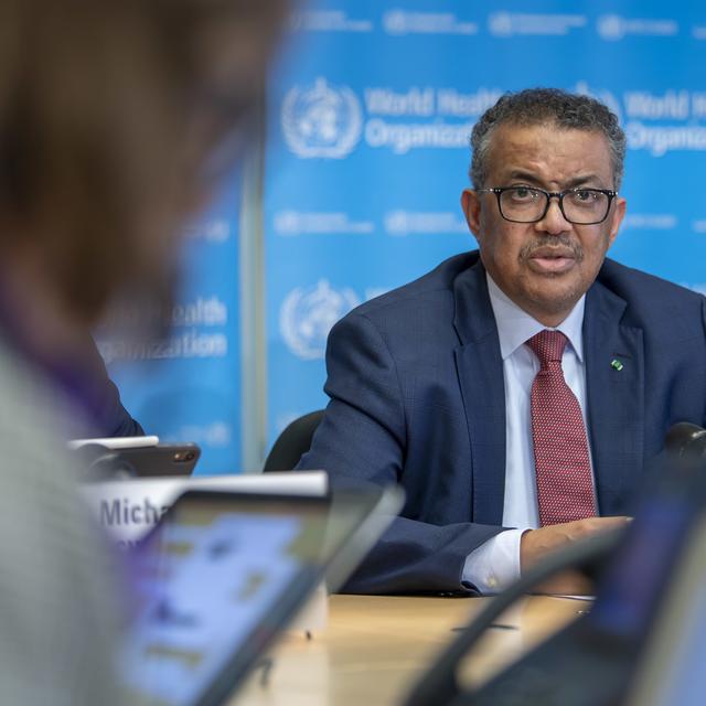 Le directeur de l'OMS Tedros Adhanom Ghebreyesus. [Keystone - Martial Trezzini]