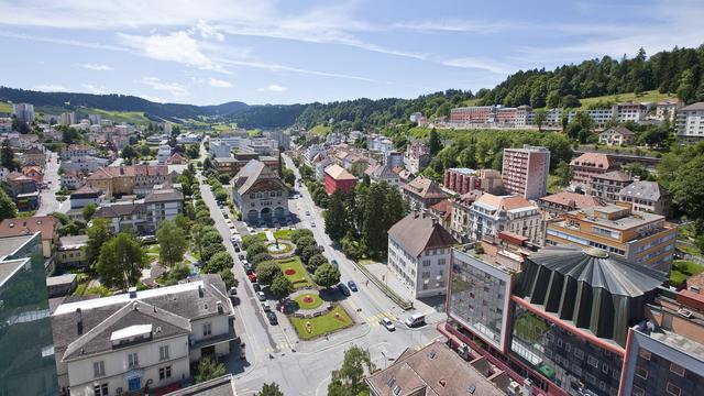 Le Locle dans le canton de Neuchâtel. [KEYSTONE/Gaetan Bally]