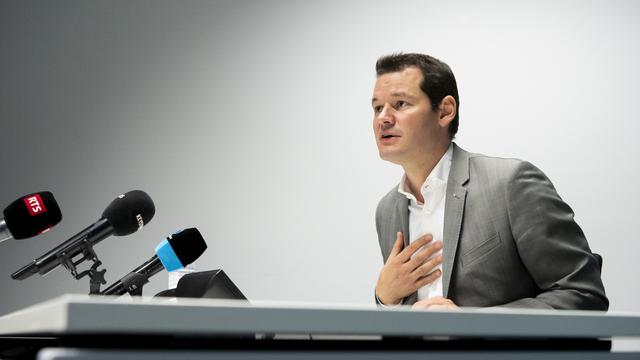 Pierre Maudet (ici le 29 octobre 2020) dénonce une violation du droit d’être entendu. [Keystone - Jean-Christophe Bott]