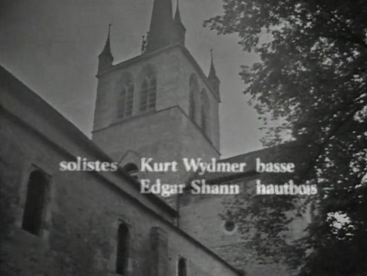 Bach célébré à l'abbatiale de Payerne en 1981.