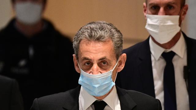 L'ex-président Nicolas Sarkozy lors de son arrivée à son procès, le 7 décembre 2020 au tribunal de Paris. [AFP - Martin Bureau]