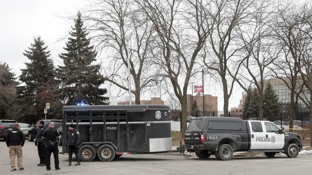 Fusillade dans la brasserie Molson Coors Brewing Co. à Milwaukee aux Etats-Unis, le 26 février 2020. [Keystone/ap photos - Morry Gash]