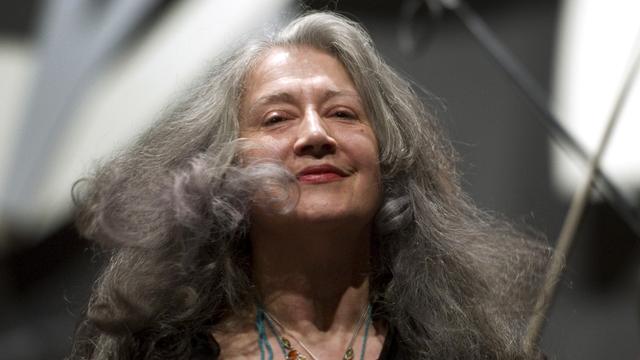 Martha Argerich le 11 juin 2011 à Lugano dans le cadre du 10e "Progetto Martha Argerich". [AFP - Adriano Heitmann]