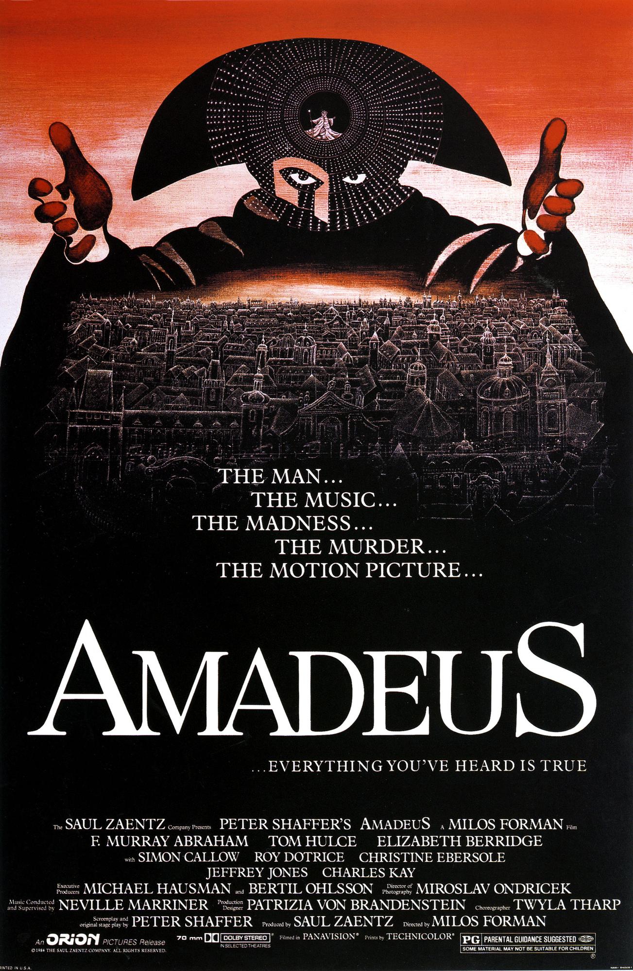 L'affiche du film "Amadeus" de Milos Forman. [Collection ChristopheL via AFP]