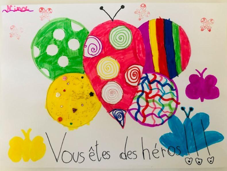 Un dessin envoyé par un enfant aux HUG. [Colore l'hôpital]