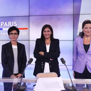 Rachida Dati, Anne Hidalgo et Agnès Buzyn sur le plateau de France 3 Paris, le 17 juin 2020 [AFP - THOMAS SAMSON]