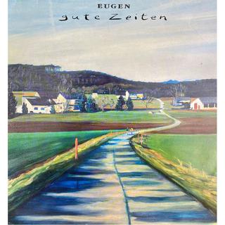 La pochette du disque Gute Zeiten (le bon temps) du groupe de rock Eugen. "Le chemin qui mène au Rhin. Le lieu de l’amitié et de l’Amour." [Eugen]