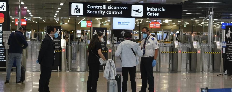 L'aéroport de Rome Fiumicino. [Keystone/AP Photo - Andrew Medichini]