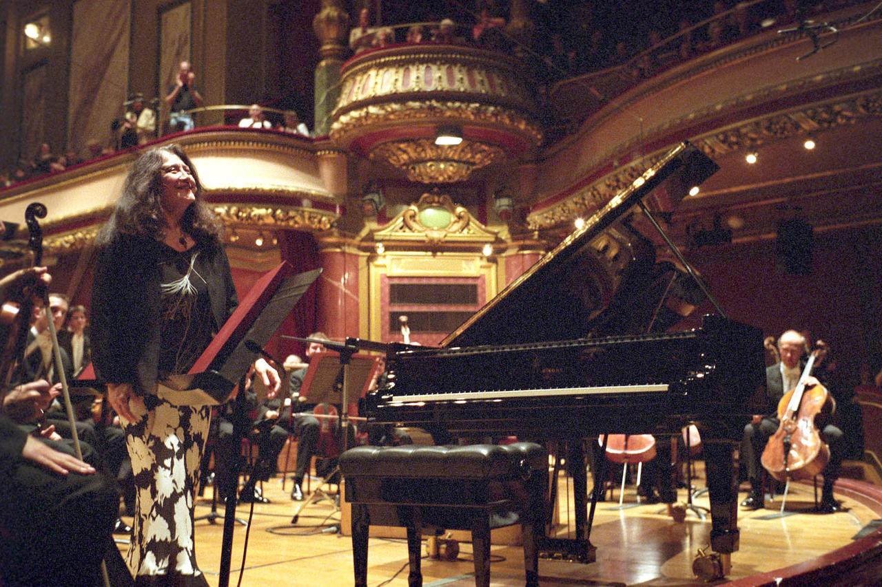 Martha Argerich au Victoria Hall, à Genève, en 2010. [RTS - Georges CABRERA]