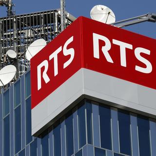 Vue de la tour de la Radio Télévision Suisse, RTS, à Genève. [KEYSTONE - SALVATORE DI NOLFI]