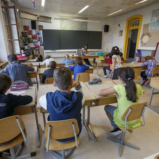 Les enseignants du primaire dans le canton de Genève demandent davantage de postes en vue de la rentrée scolaire 2020. [Keystone - Salvatore Di Nolfi]