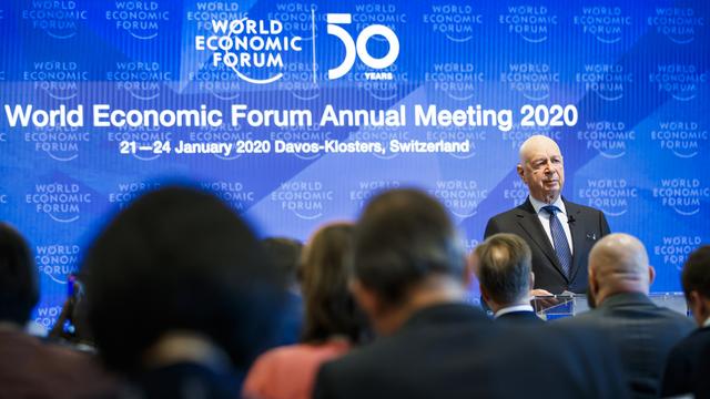 Le 50e Forum économique mondial veut préparer un monde durable. [Keystone - Valentin Flauraud]