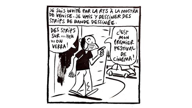 L'auteur de BD Pierre Wazem est à la Mostra de Venise. [RTS - Pierre Wazem]