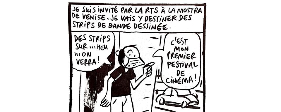 L'auteur de BD Pierre Wazem est à la Mostra de Venise. [RTS - Pierre Wazem]