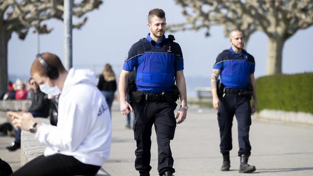 La police municipale de Genève a rencontré sa population le vendredi 18 septembre 2020. [Keystone - Salvatore Di Nolfi]