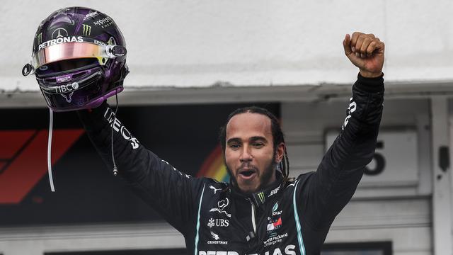 Hamilton, qui disputait le 253e GP de sa carrière, a fêté sa 86e victoire. [Leonhard Foeger]